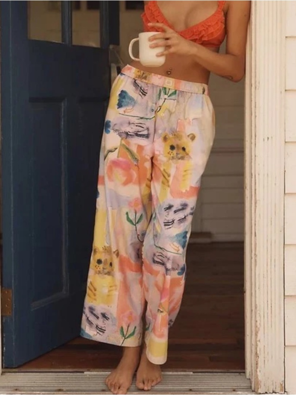 Anthropologie The Wren Boxer Pants Yumi Kimura 100% Cotton SIZE M NEW - Picture 3 of 8